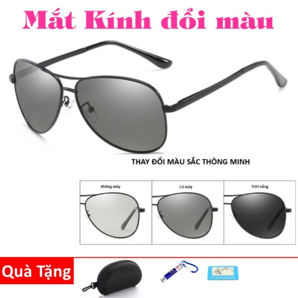 Giá bán Kính mát thần kỳ Tech Pro Black, mắt kính thông minh tự chuyển màu theo ngày đêm, tính năng phân cực polarized chống lóa, tự sẫm màu, bảo vệ khi phát hiện có tia UV gây hại . gọng nhôm máy bay siêu nhẹ