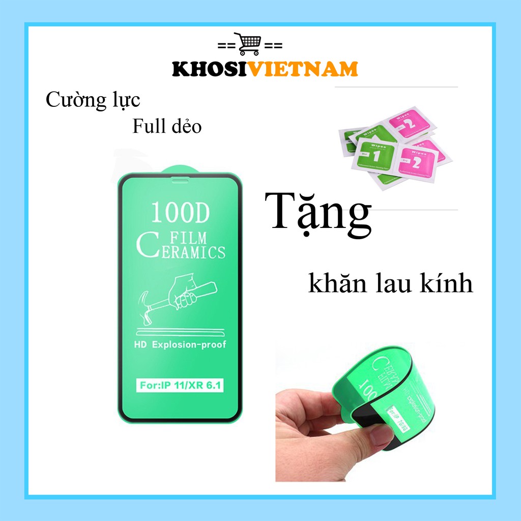 [FREESHIP + HOÀN TIỀN 50K] Cường lực iphone Dẻo Full màn - Cường lực Dẻo Chống Mẻ Vỡ Viền Ip6-Ip12Promax Tặng Giấy lau kính.