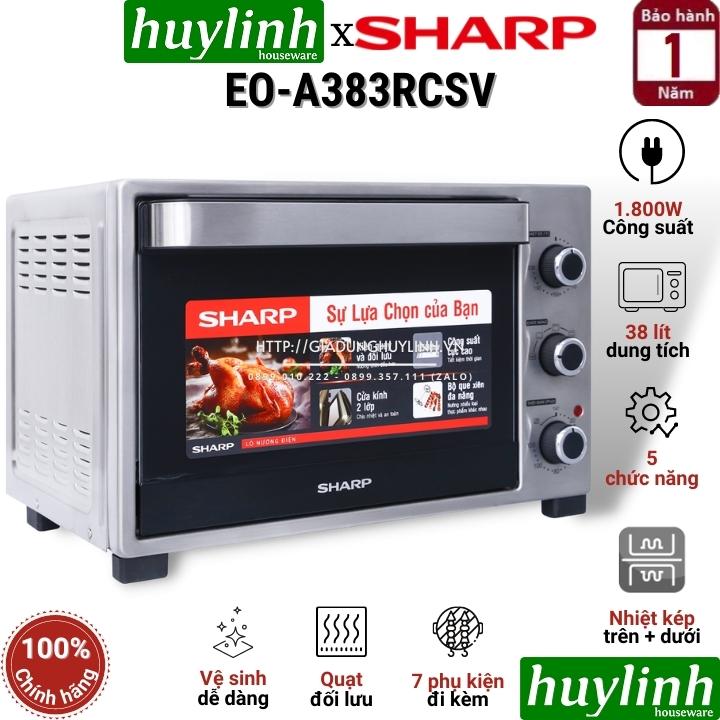 Lò nướng đối lưu 38 lít Sharp EO-A383RCSV-ST [5 chức năng] - [A384RCSV - 12 chức năng] [A383 - A384]