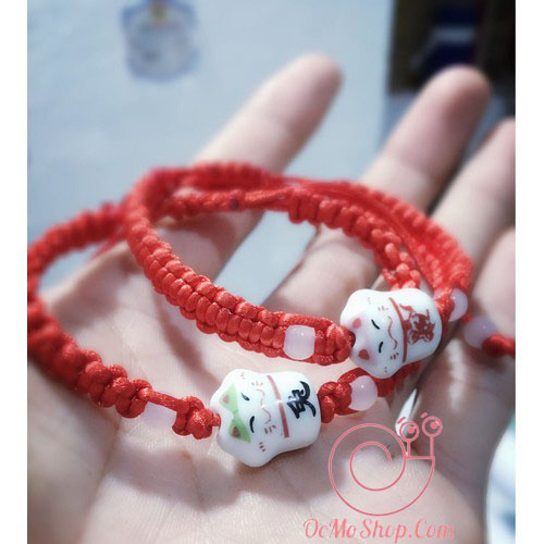 [HCM]Vòng Tay Mèo Sứ May Mắn Mẫu 2