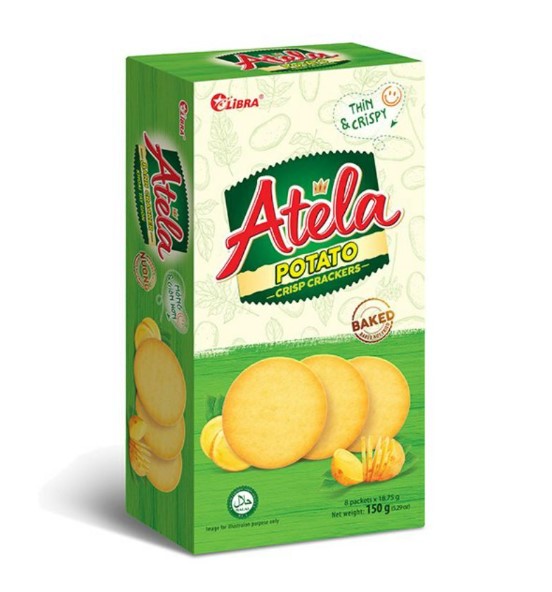 Bánh quy giòn atela libra cracker hộp giấy 150gr