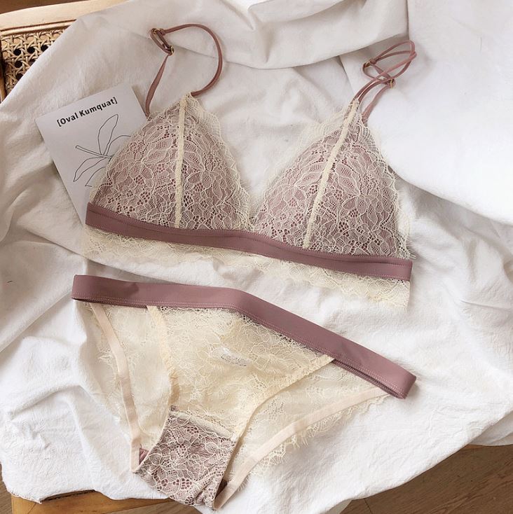 Bộ bralette ren đệm mỏng 3D mới S322