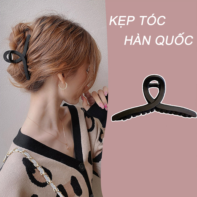 Kẹp tóc càng cua Hàn Quốc nữ đẹp hottrend nhám cỡ size lớn iLita cặp búi tóc dễ thương cào 10 răng 14 răng