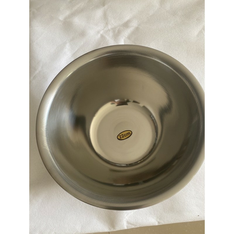 Bát inox rửa mặt dùng trong spa 22cm