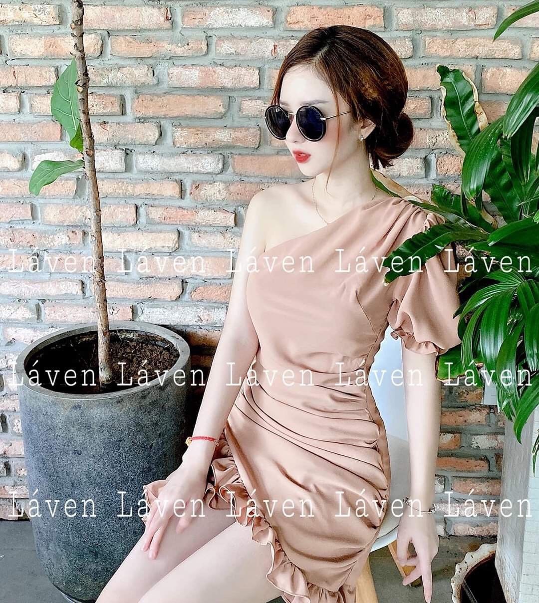 [HCM]Đầm nữ lệch vai phối đuôi cá
