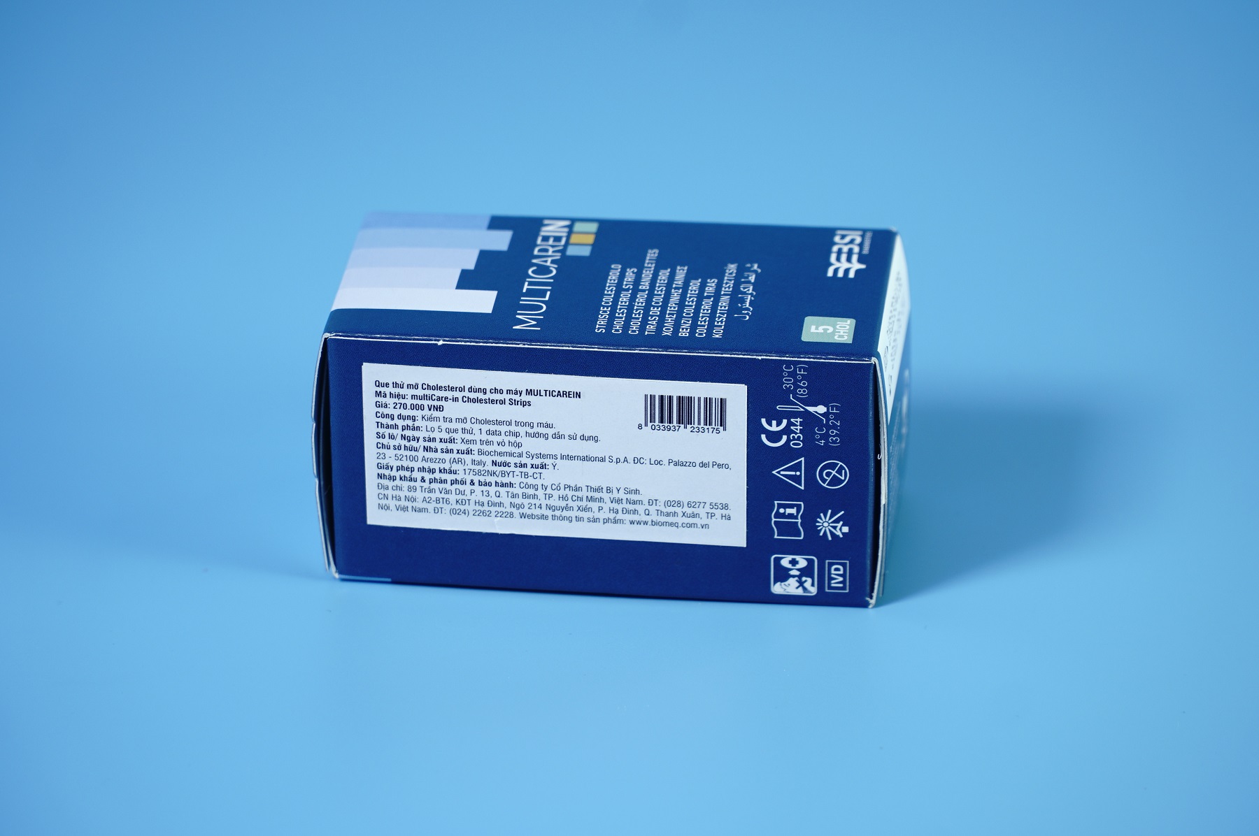5 PCs multi carein cholosterol test strips 05 for multicarein machines
