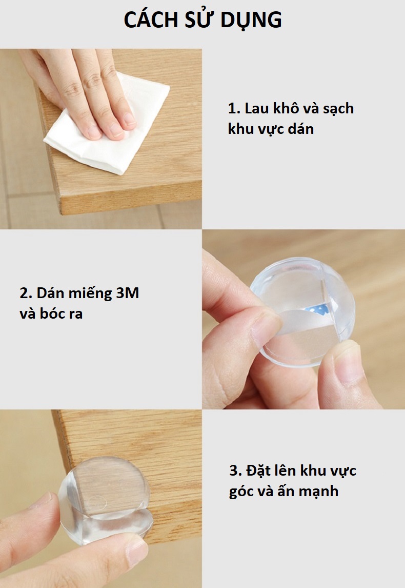 Bịt góc bàn, bịt cạnh silicon bàn an toàn cho bé