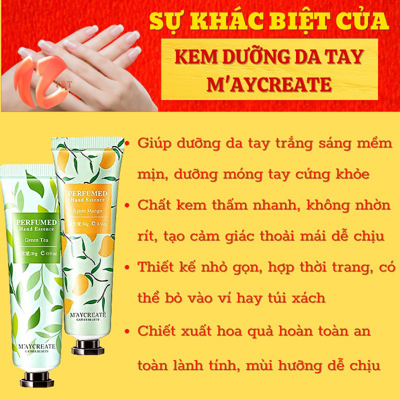 Kem dưỡng da tay da chân Maycreate Perfumed Hand Essence