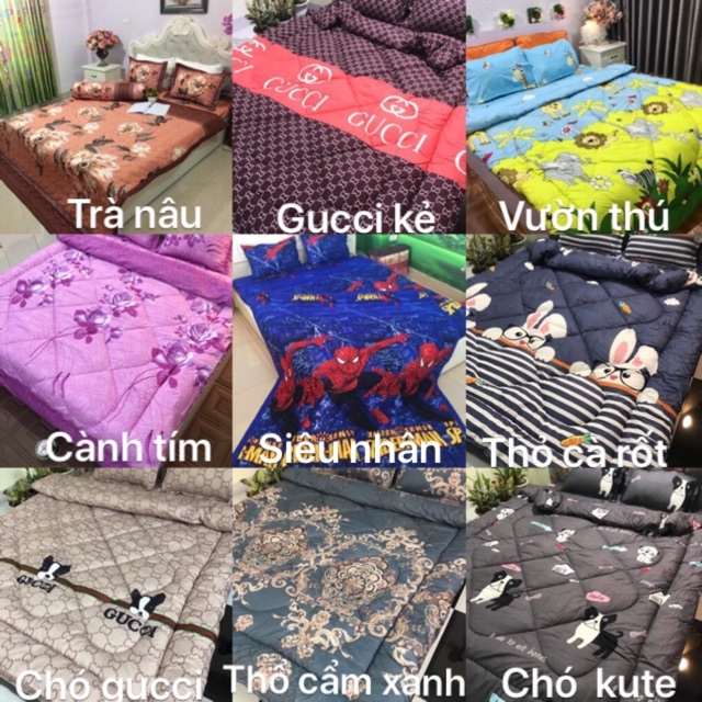 SÉT CHĂN GA GỐI POLY SIÊU NHÂN NHỆN