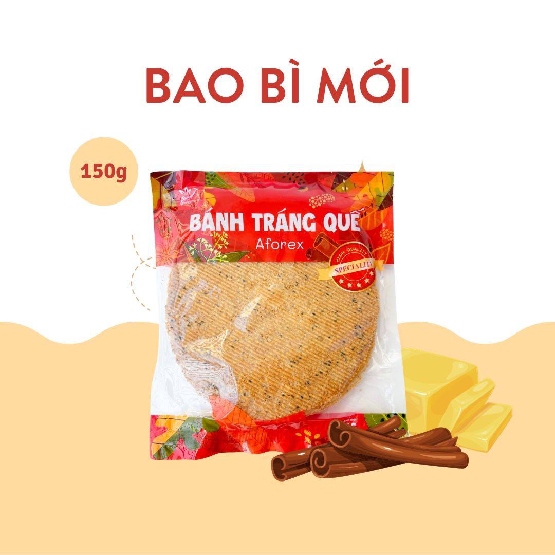 Bánh tráng Quế Aforex ăn vặt tráng miệng