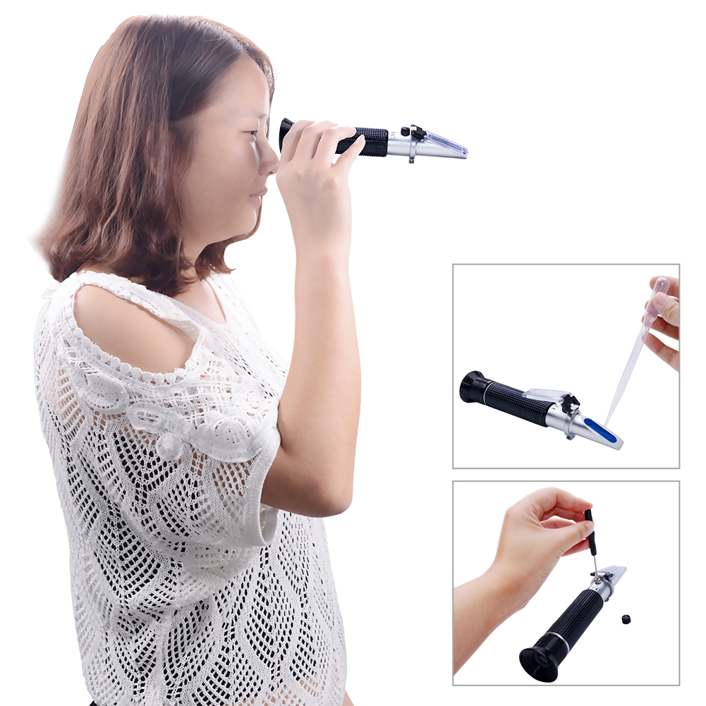 Yieryi Khúc Xạ Kế Độ Mặn 0-100, 1.000-1. Máy Đo Độ Mặn Nước Biển 070SG ATC