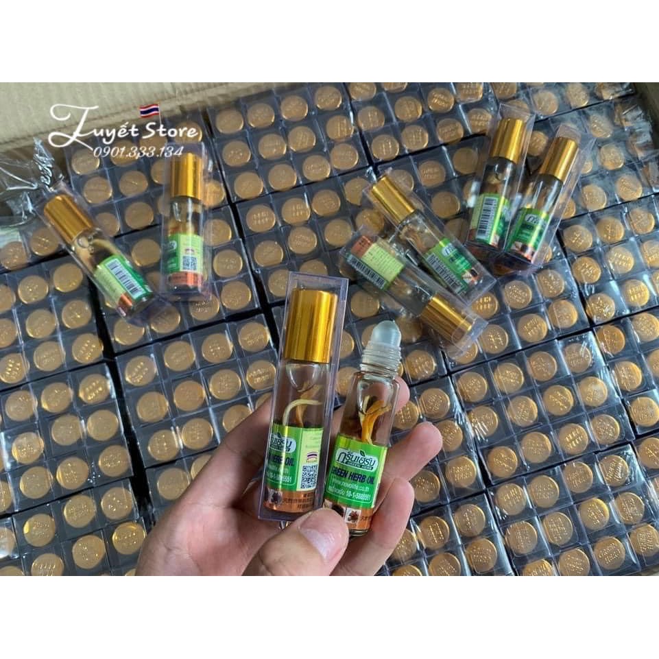 Dầu Lăn Nhân Sâm Thái Lan - Green Herb Oil 8ml