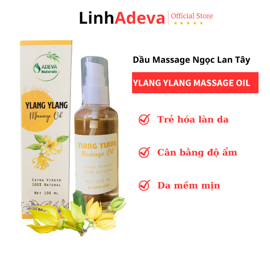 Dầu massage ngọc lan tây ylang ylang massage oil cung cấp độ ẩm cho da căng, mịn màng 100ml