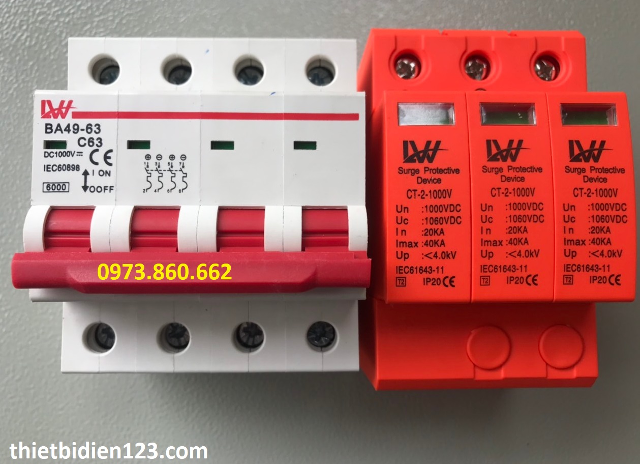 Aptomat DC 2P 4P 1000V - CB DC 1000V