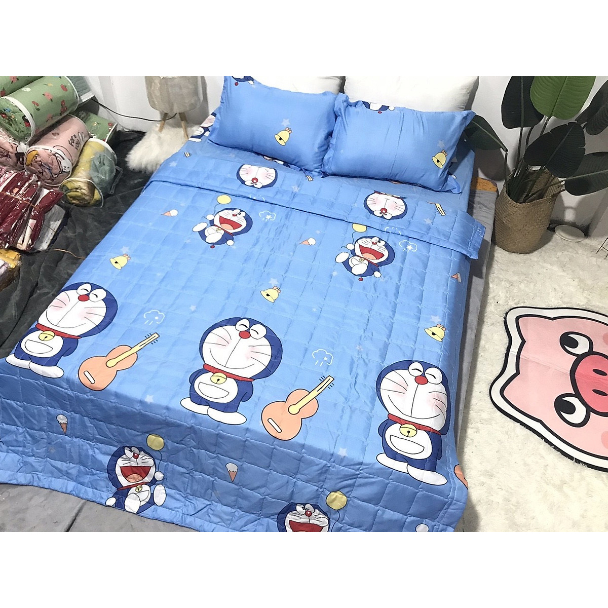 Chăn chần gòn doremon 180cm x 200cm