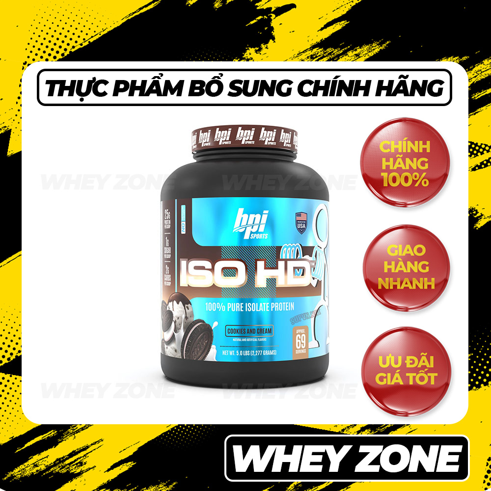 Bpi sport iso hd 100% pure isolate protein whey- sữa protein whey tinh khiết hỗ trợ tăng cơ, phát triển cơ hiệu quả