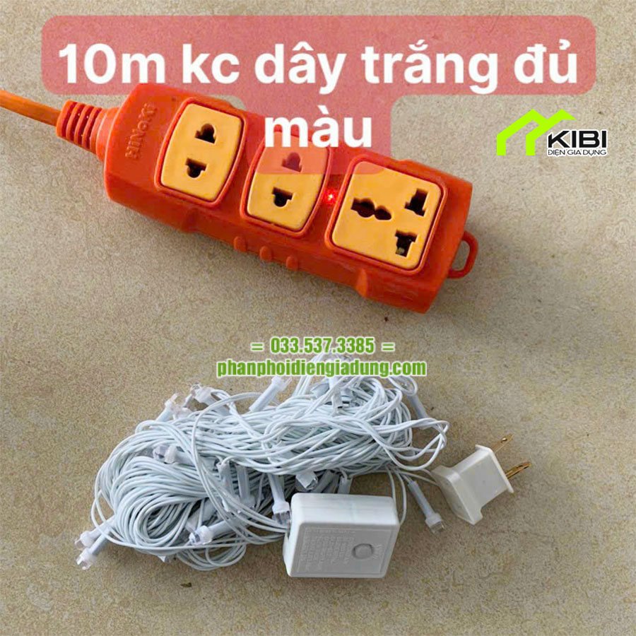 Đèn trang trí ngoài trời, dây đèn led nháy kim cương 5m, 10m, 20m, 50m