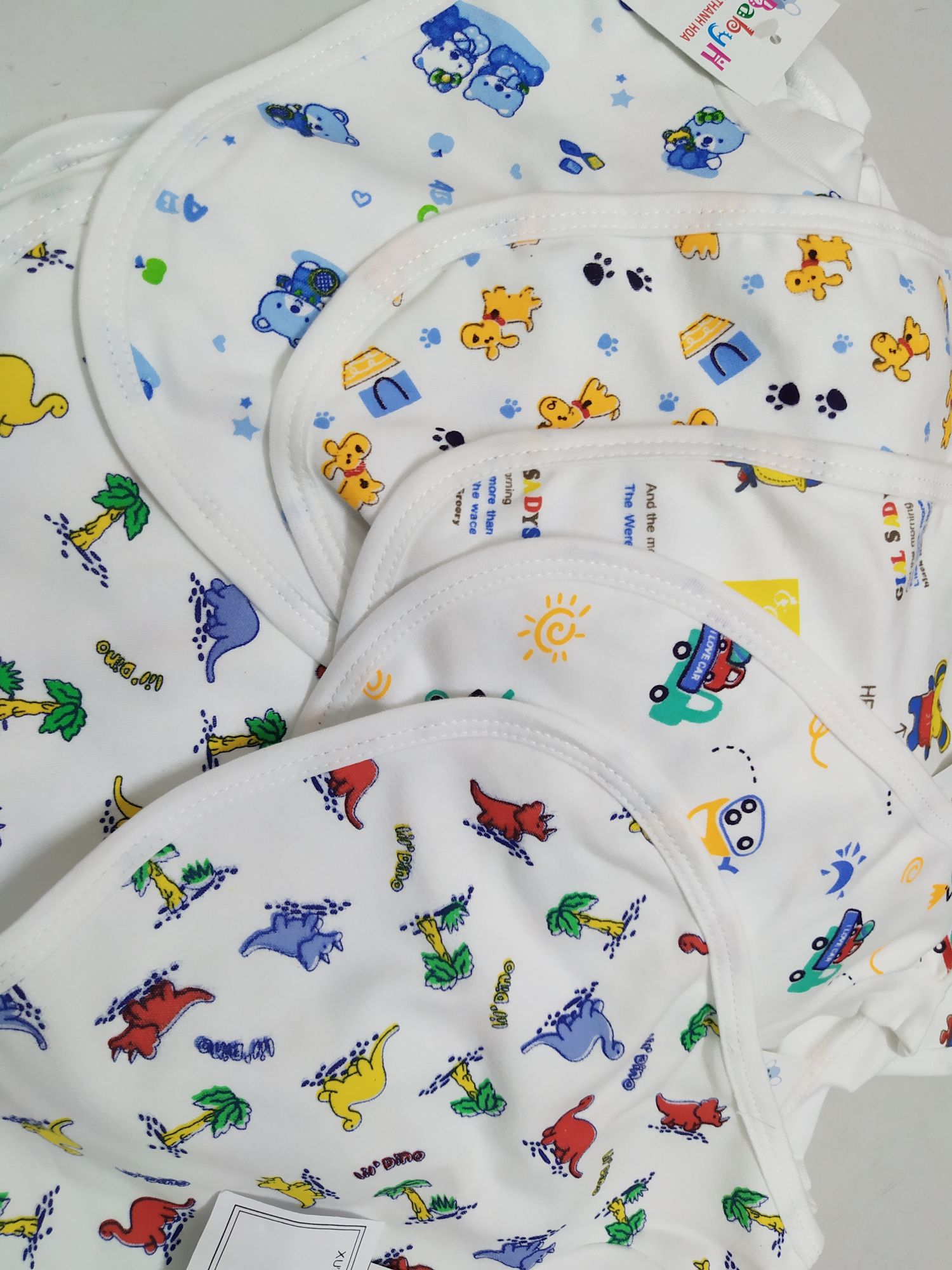 Yếm chui đầu 2lớp cotton cho bé