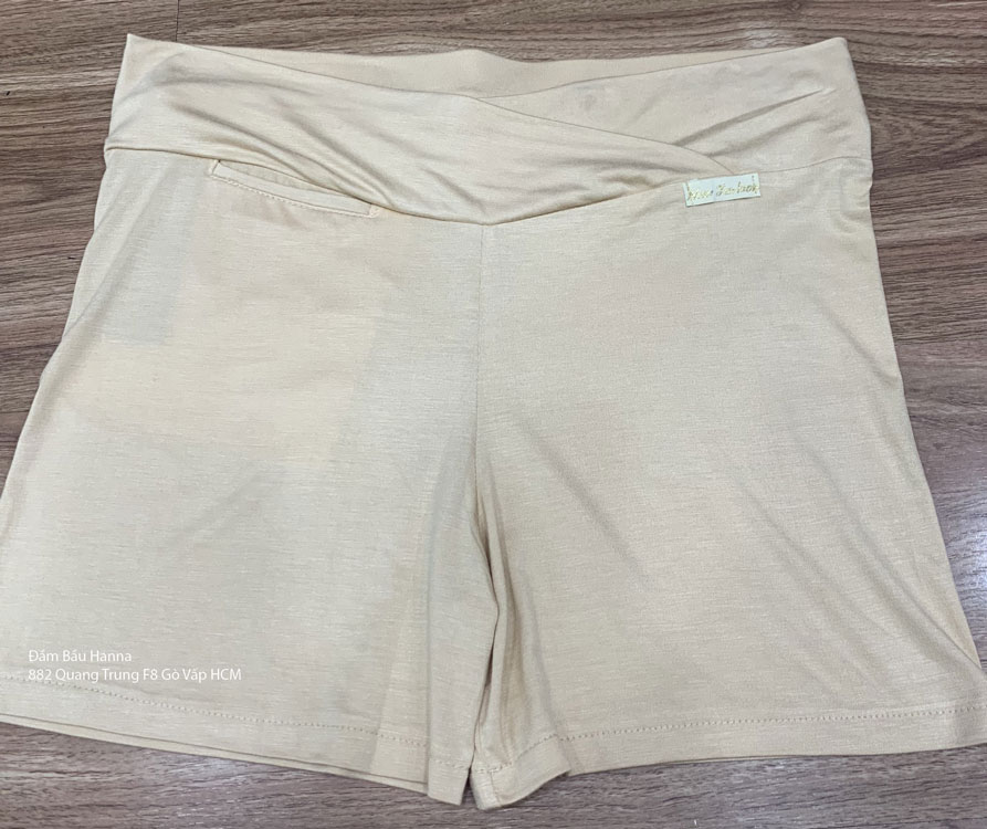 [SIZE 55-80kg] Quần đùi mặc váy bầu cạp chéo HANNA có size 80kg vải cotton lạnh cao cấp mát co dãn nhiều, không bị xù, mặc rất thoải mái