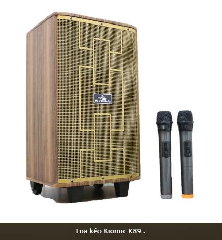 Loa kéo loa không dây bluetoothLoa karaoke Kiomic K89 loa kẹo kéo di động xách tay vali. loa thùng gỗ bass hay Loa kéo đa năng cỡ lớn vân gỗ cao cấp bluetooth âm thanh Hifi hát karaoke