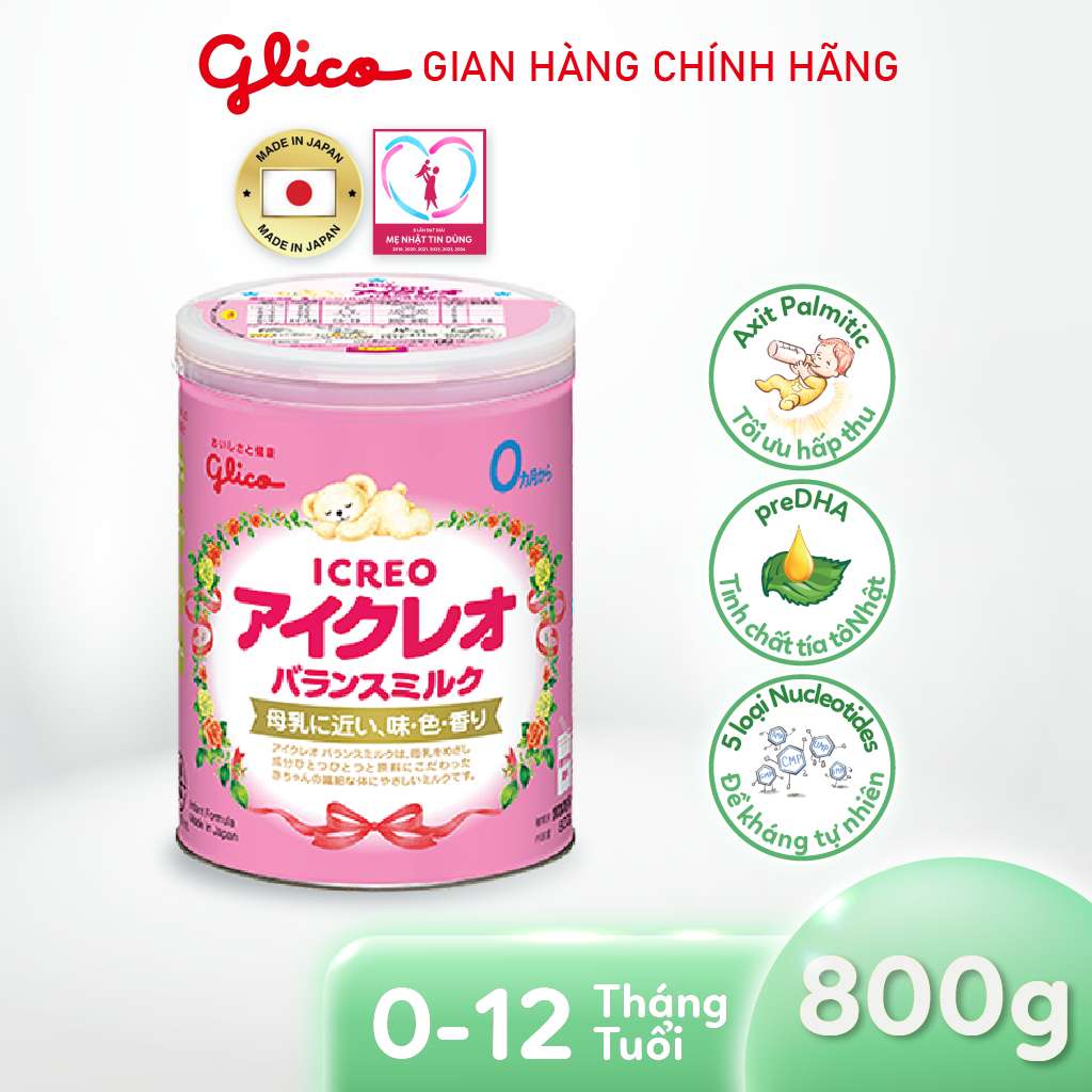 (ICREO SỐ 0) Sữa Glico Icreo Balance Milk - Lon 800g