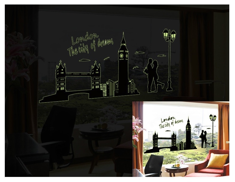 [HCM]Decal dán tường Dạ quang London DDQ002 (60 x 160 cm)