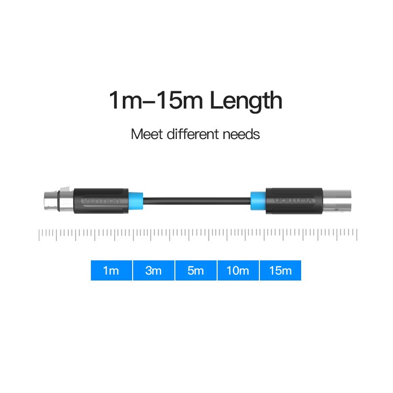 【COD】Vention XLR Cable Aux Cable Cannon Cable XLR Male to Female XLR Extension Cable for Microphone Mixer Stereo Camera Amplifier