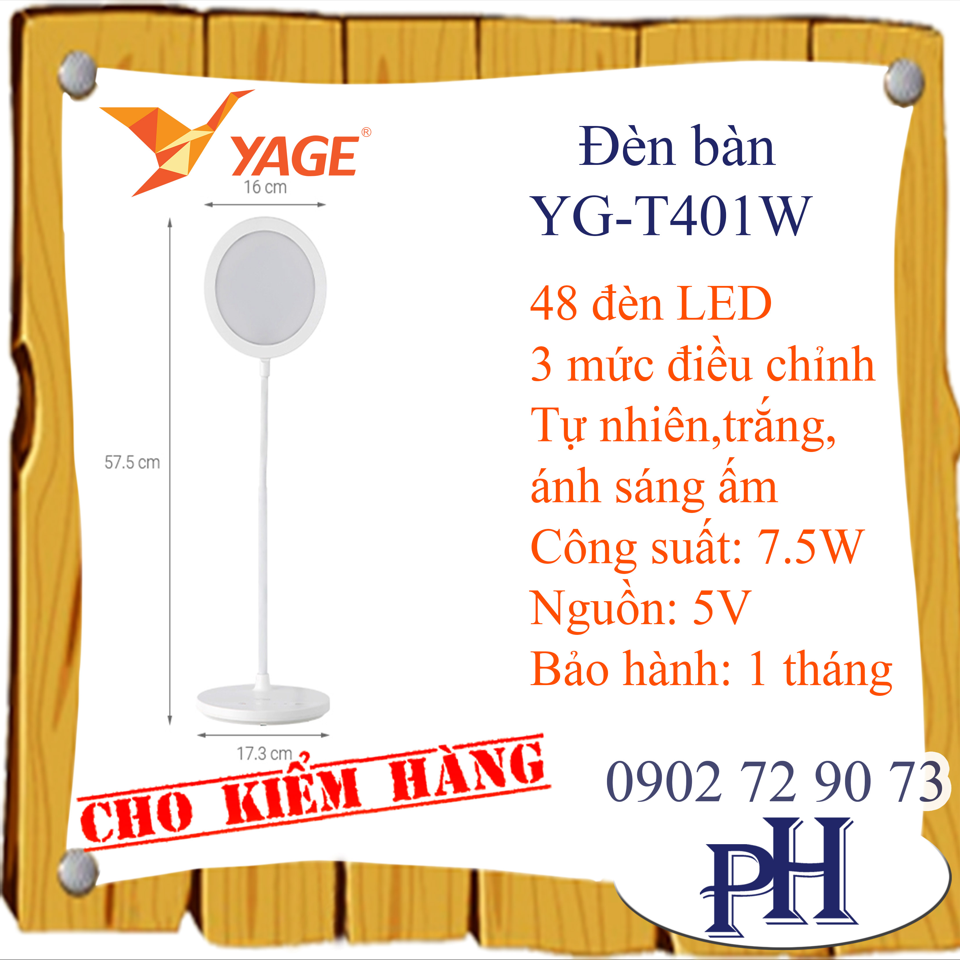 [HCM]Đèn bàn led YAGE YG-T401