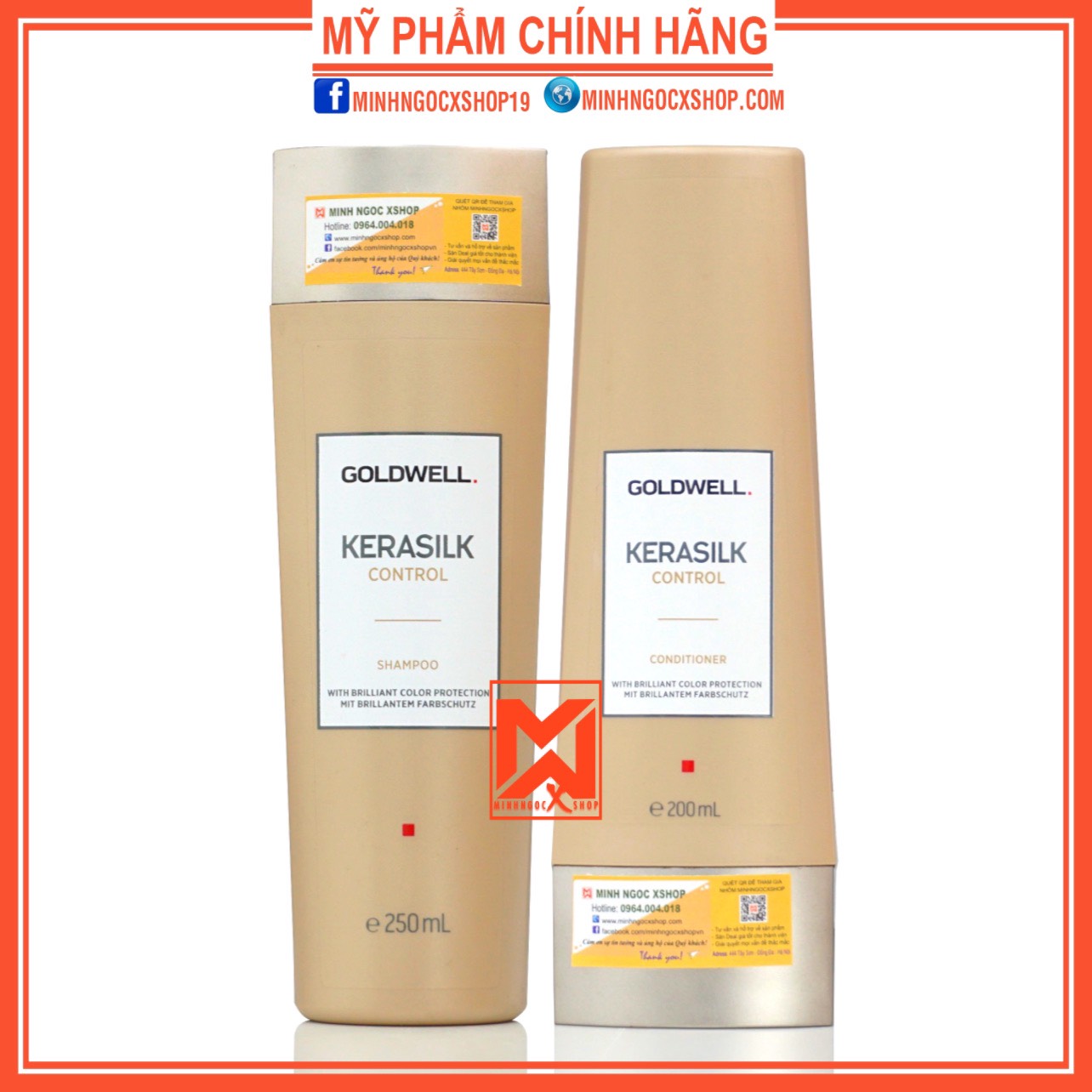 DẦU GỘI XẢ SUÔN MƯỢT GOLDWELL KERASILK CONTROL 200 - 250ML CHÍNH HÃNG