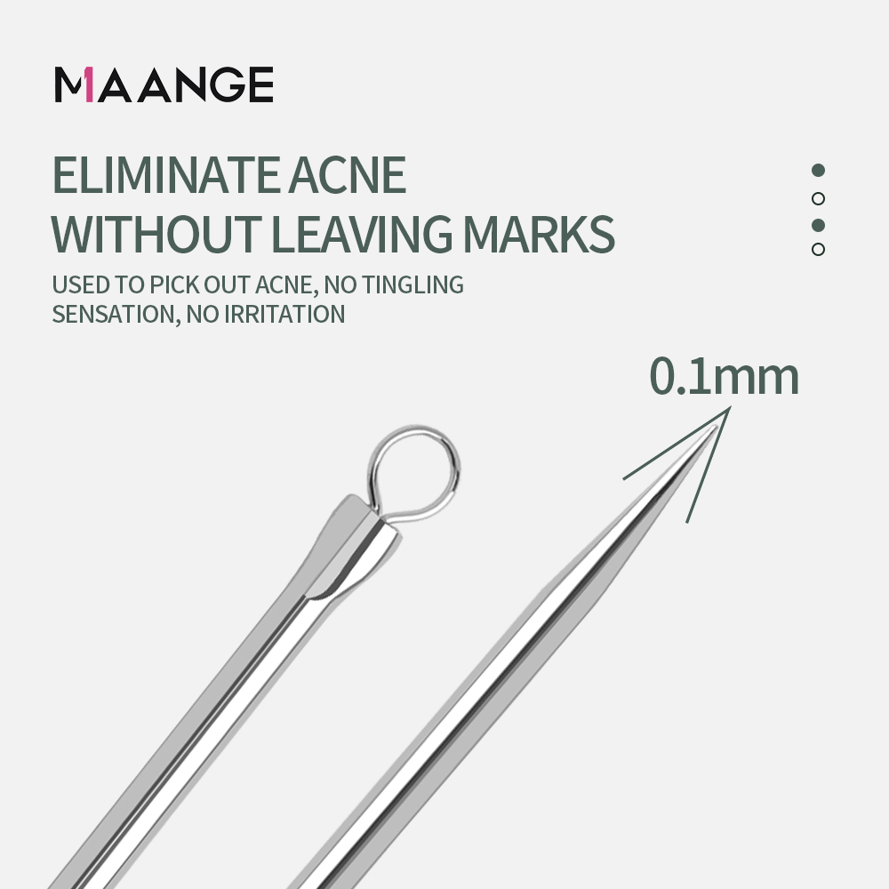 MAANGE Bộ 5 dụng cụ nặn mụn Có Nhíp