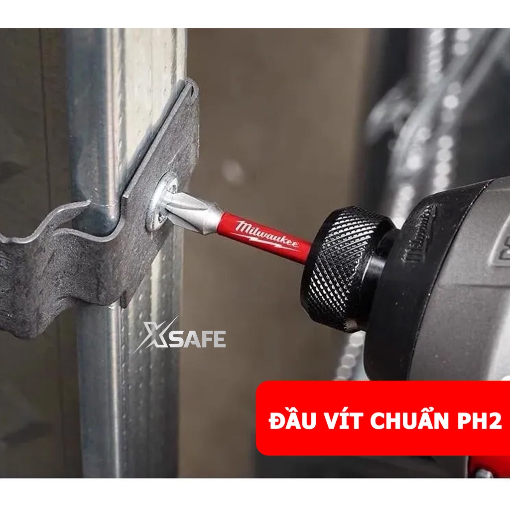 Mũi vít cao cấp Milwaukee PH2 PHILLIPS SHOCKWAVE Impact Duty chiều dài 5-15cm chống gãy vít độ bền cực cao gấp 50 lần