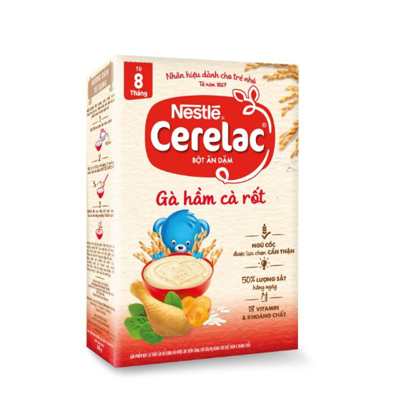 Bột ăn dặm Nestle Cerelac cho bé từ 6 tháng trở lên