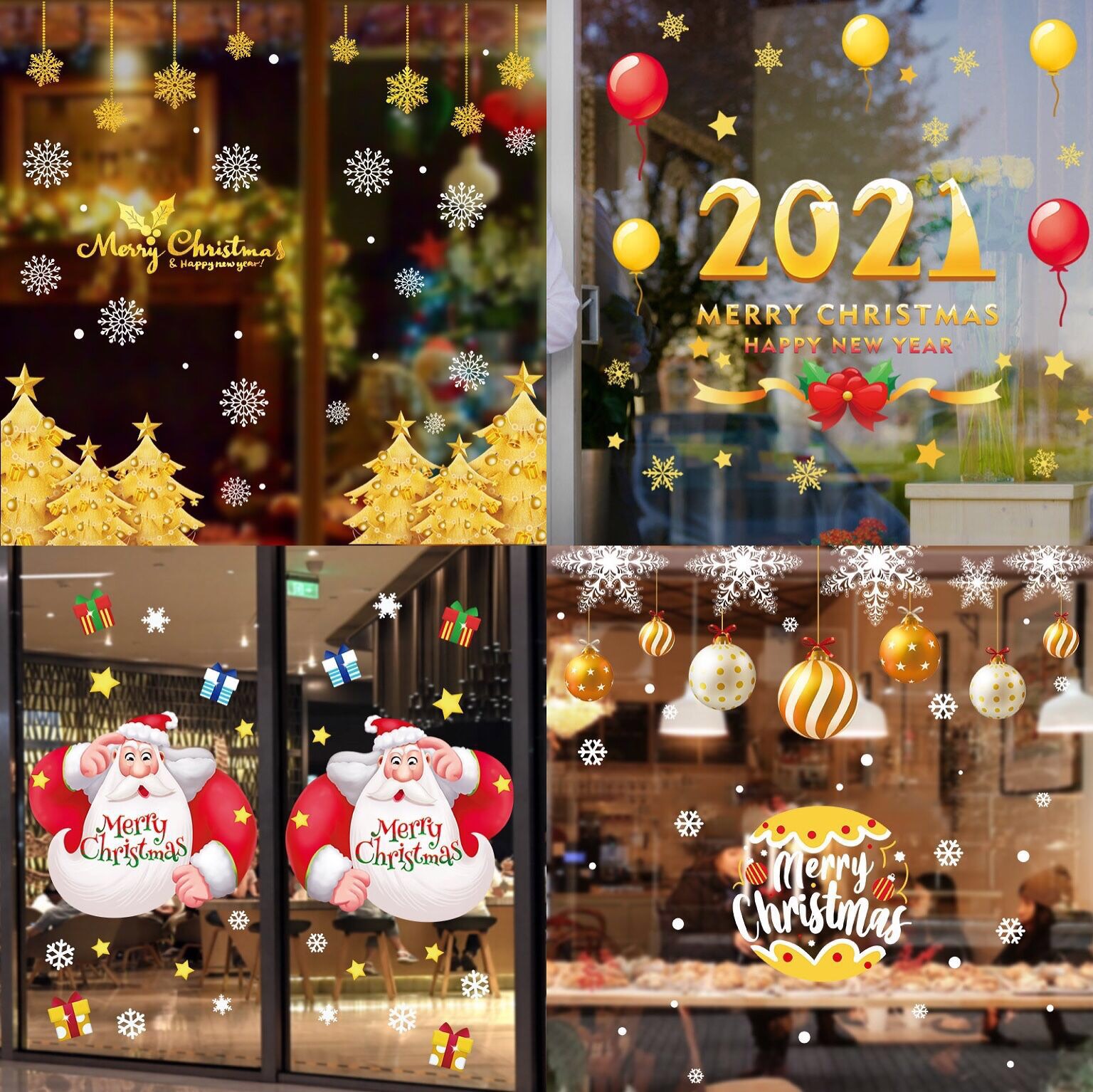 [HCM]Decal dán Noel Hít Tĩnh Điện - Nhiều mẫu noel 2021 mới