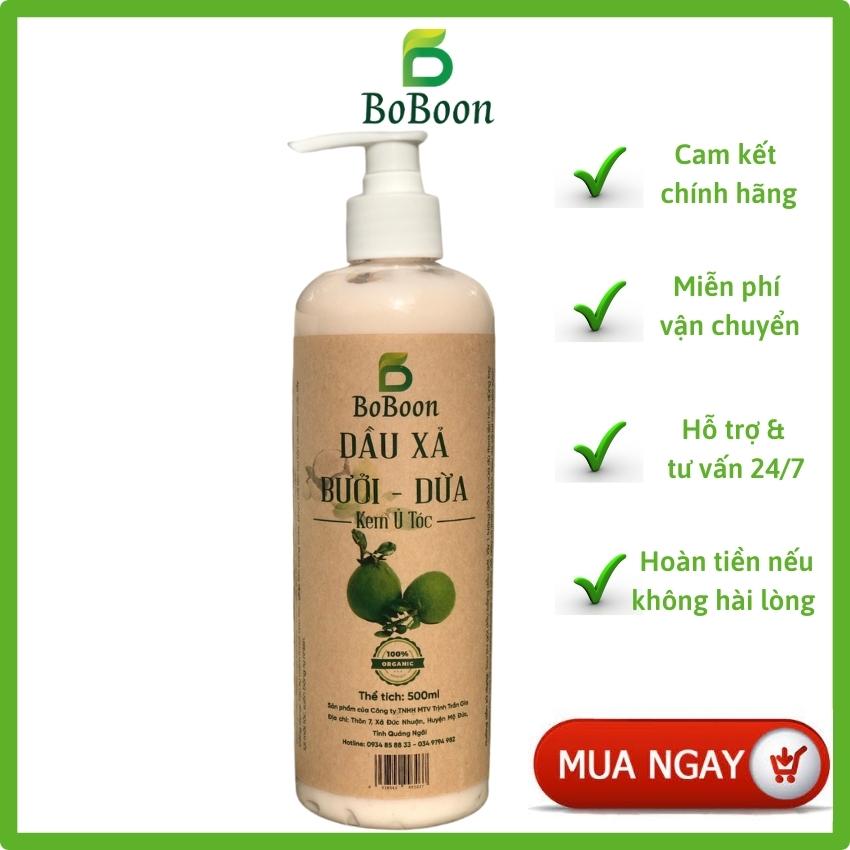 [CHÍNH HÃNG] Dầu Xả Thiên Nhiên, Kem Ủ Tóc BoBoon 250ml & 500ml dưỡng tóc bóng mượt mềm mại, dưỡng ẩm, không gây bết tóc, phục hồi tóc hư tổn