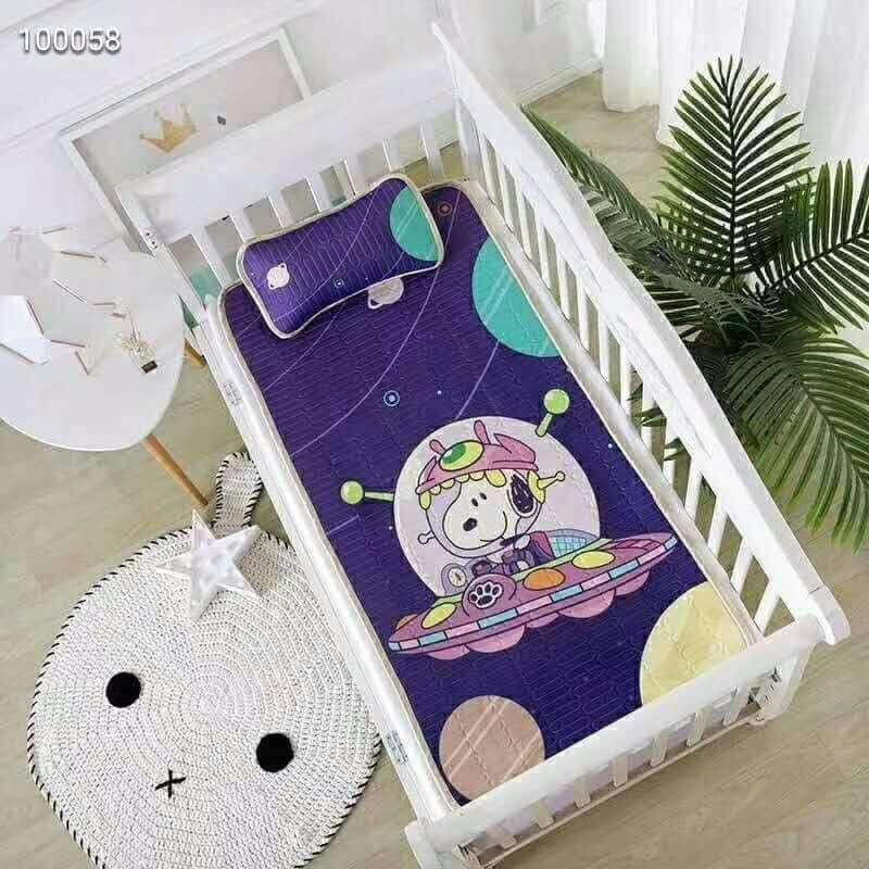 CHIẾU CAO SU NON KÈM VỎ GỐI CHO BÉ