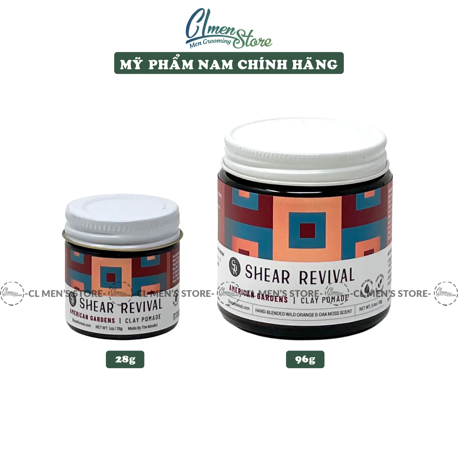 Sáp vuốt tóc Shear Revival American Gardens Clay Pomade | Tạo kiểu tóc cho nam