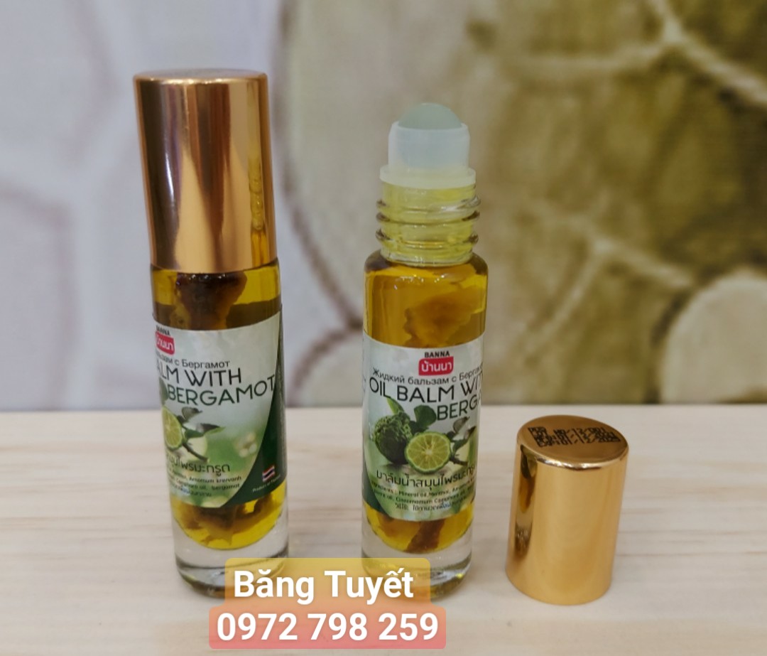 Dầu lăn thảo dược thái lan 10ml SÂM CHANH XẢ THƠM (DƯA)