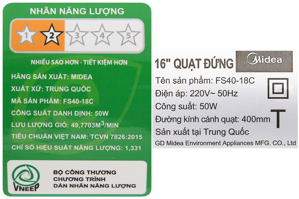 Quạt điện Midea FS40-18C