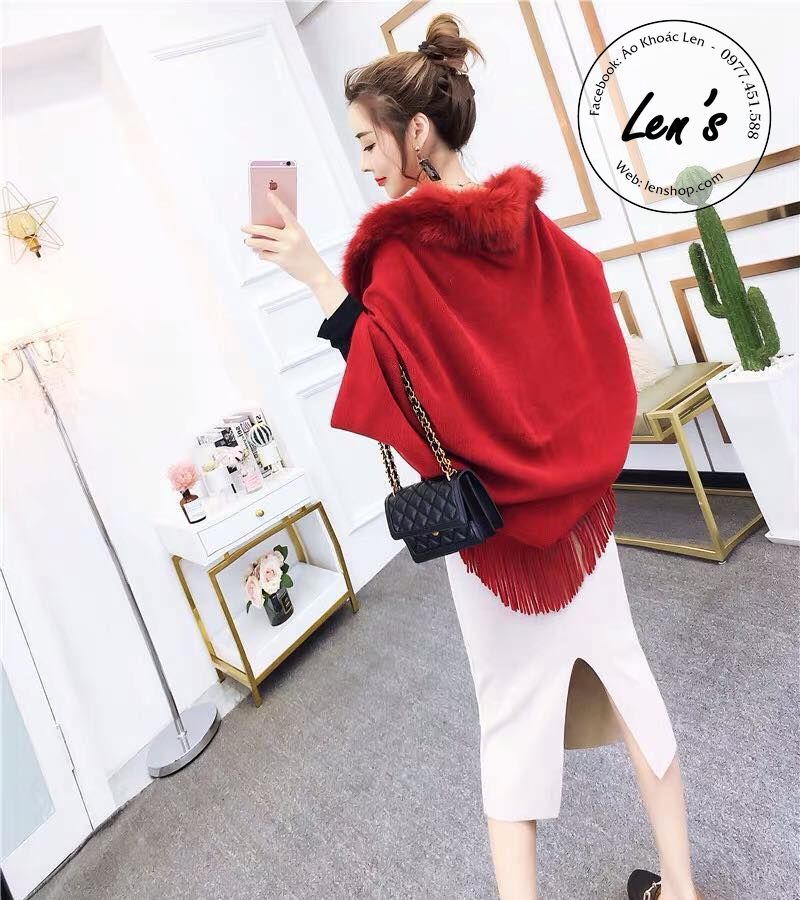 ÁO KHOÁC LEN CHOÀNG CỔ LÔNG