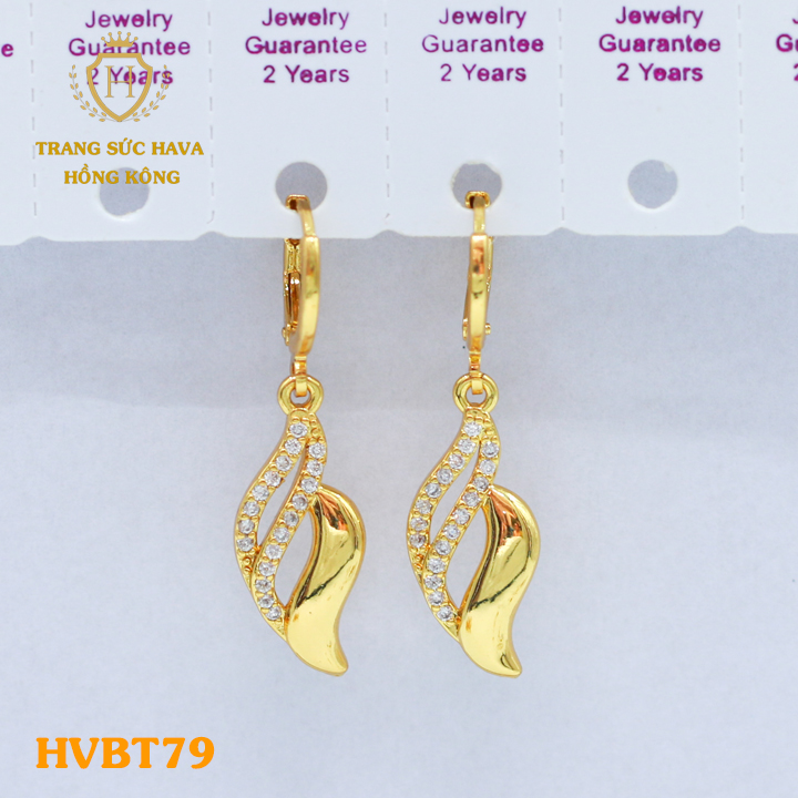 Earrings, earrings, earring female personality designs long applique stone, titanium plating Gold non 10K, 18K, 24k real high-end (not black)-Jewelry Hava Hong Kong