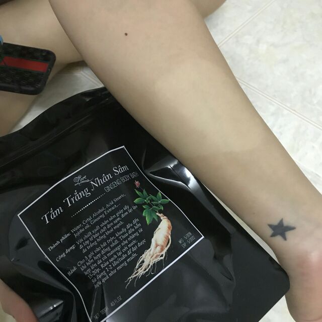 (Combo 5 Gói) Tắm Ủ Trắng Nhân Sâm Đen Siêu Trắng mịn