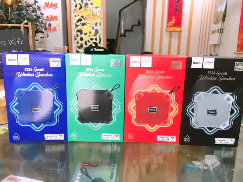Loa Bluetooth Thể Thao Hoco BS34 Kết nối bluetooth 5.0