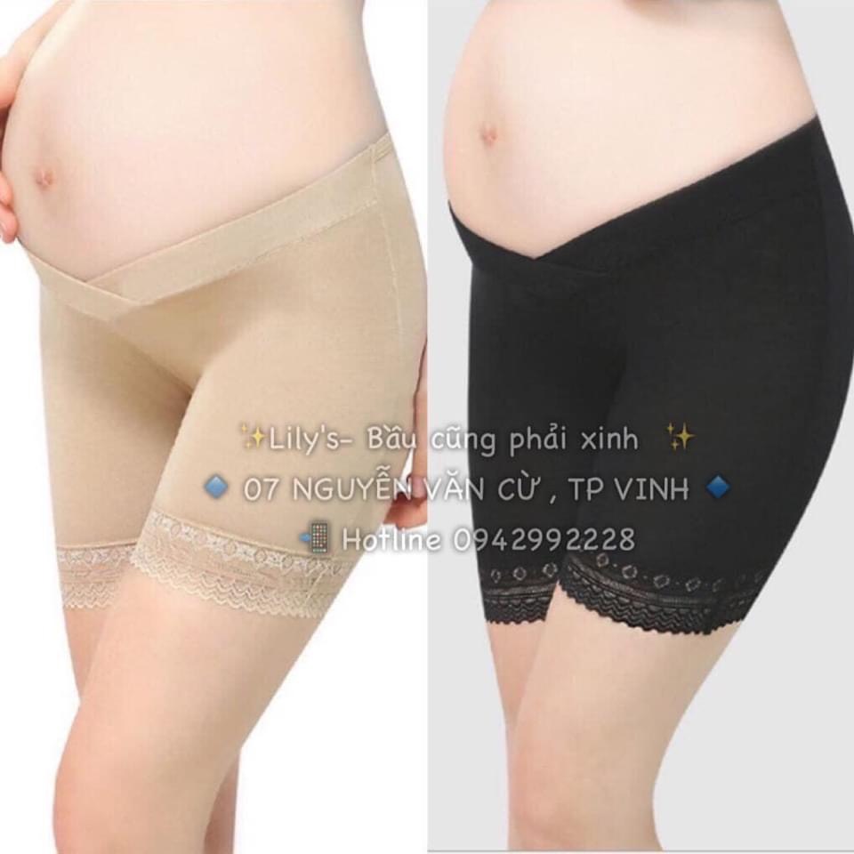 QUẦN BẦU-QUẦN ĐÙI MẶC TRONG VÁY CHO MẸ BẦU CẠP CHÉO-2 MẦU