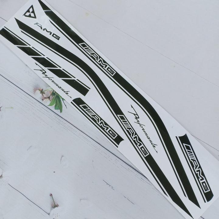 Bộ Tem chỉ AMG ĐEN-TRẮNG dán xe honda SH G412