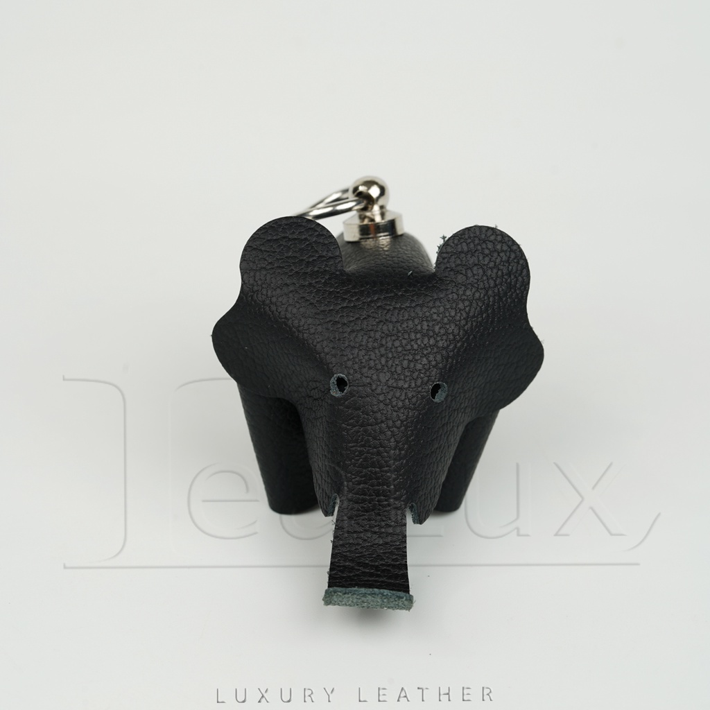 Móc Khóa Trang Trí Da Thật Hình Con Voi LEALUX ELEPHANT