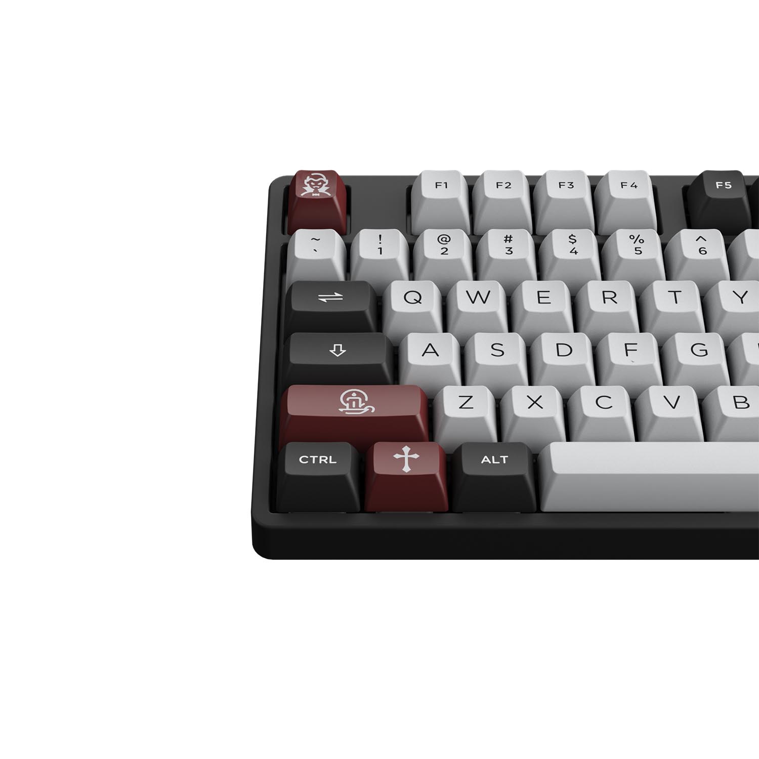 Bàn phím cơ Akko 5087B Multi-modes Dracula Castle (Bluetooth 5.0 / Wireless 2.4Ghz / Hotswap / Foam tiêu âm / TTC switch)