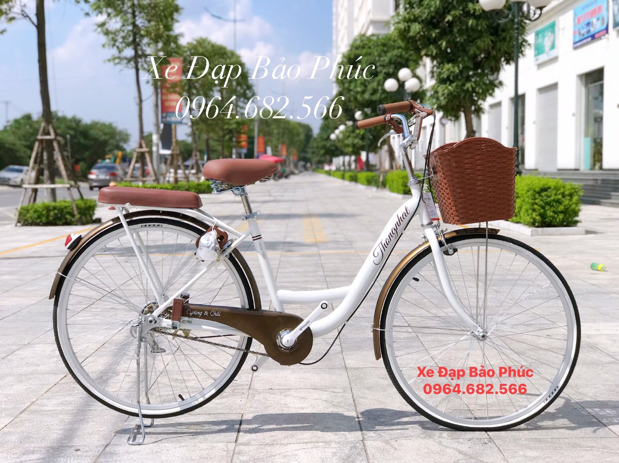 Xe đạp mini nữ Thống Nhất New 24/26 inch (Tặng khoá càng + chắn chân bé + chuông + lục giác)