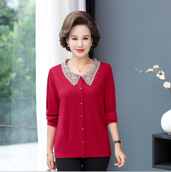 ÁO TRUNG NIÊN NỮ CỔ REN CAO CẤP