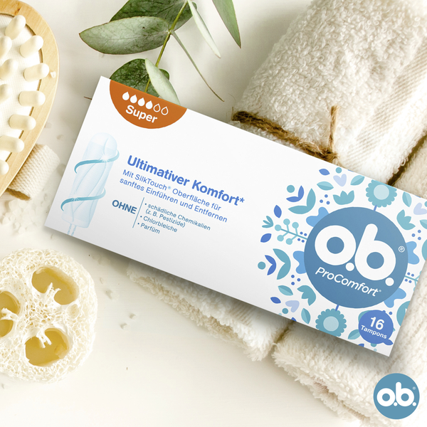 Tampon OB - Băng vệ sinh Tampon ob Super Comforst 16ST  - Băng vệ sinh dạng nút chai - Nội địa Đức