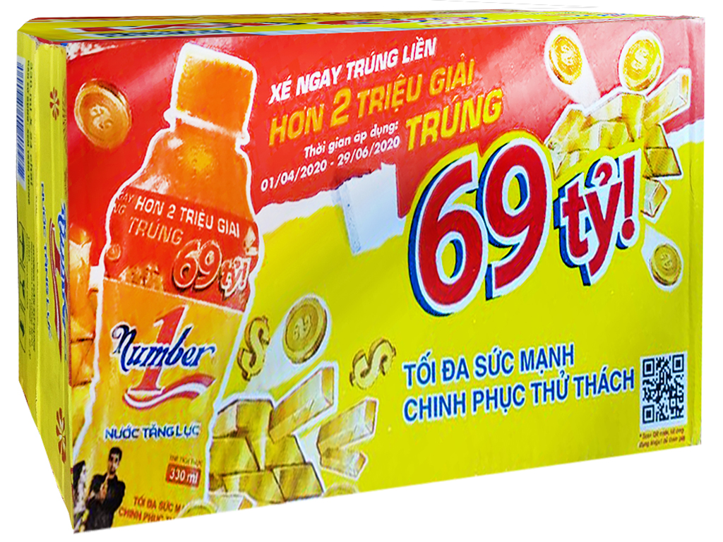 24 chai nước tăng lực Number1 330ml